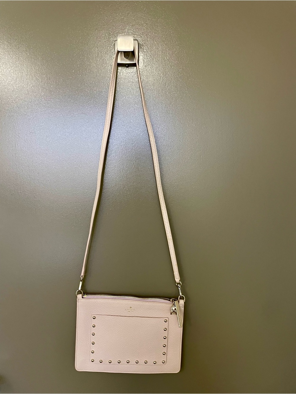 Kate Spade ♠️ Women's Pebbled Leather Crossbody Bag in Light Beige